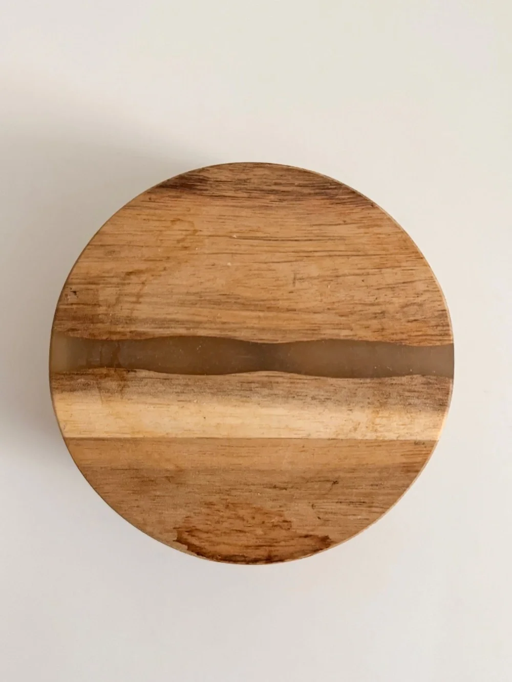 Crate&Barrel Wood and Resin Coasters, Set of 4
